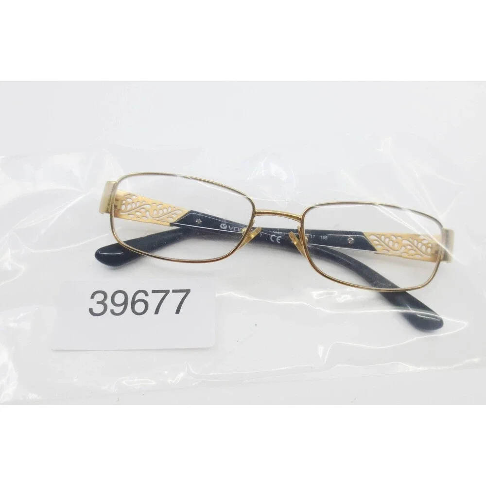 Vogue VO 3892-I 280 Gold Black Filigree Rectangular Eyeglasses Frames 51-17-135